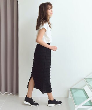 Feroux フレンチスリーブロゴプリント Tシャツ ホワイト系