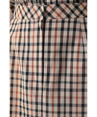 DAKS コットンボイル ペプラム フレアスカート ハウスチェック