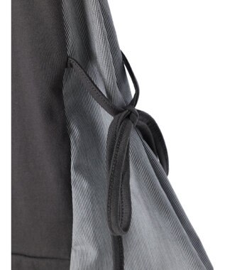 Green Parks 脇リボン５分袖布帛ドッキングプルオーバー Gray