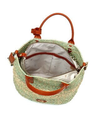 IBIZA ラフィア　2WAYバッグ エメラルドグリーン