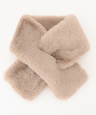 ANY SIS フェイクファー ティペット ベージュ