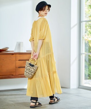 UNFILO コットン２WAYワンピース ライトイエロー系