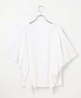 #Newans 【乾燥機可能/接触冷感】ラッフルフリルカットソー ホワイト