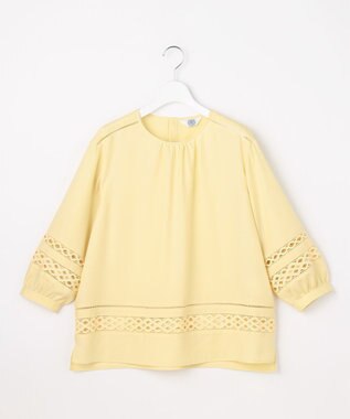 J.PRESS LADIES スパンソフトクロス刺繍 ブラウス