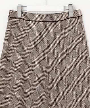 J.PRESS LADIES クラシカル グレンチェック フレアー スカート ダークブラウン系3