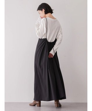 AMERICAN HOLIC 丈違いキャミワンピース Black