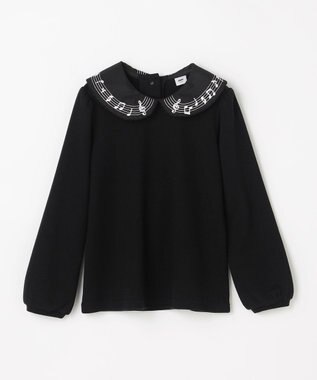 ANY KIDS 音符ブラウス ブラック