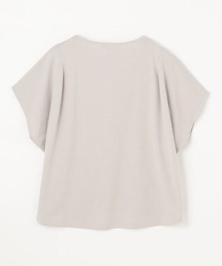 ANY L 【洗濯機可/UVケア/接触冷感】フレンチスリーブロゴ・カラーTシャツ サンドベージュロゴ