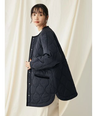 CRAFT STANDARD BOUTIQUE キルティングミドル丈コート Dark Navy