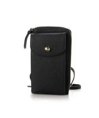 UNBILLION ペルケ perche / 牛革シュリンクタイプモバイルウォレットショルダー　旧8660 ブラック