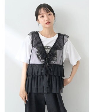 earth music&ecology チュールベスト Black