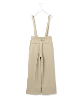 ICB L 【CLASSY.1月号掲載・2WAY・洗える】 クリアサテン ワイドストレートパンツ ベージュ系