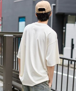 WEGO 【速乾/ひんやり/ユニセックス着用ITEM】接触冷感フロッキープリントグラフィックT（SS） ホワイト