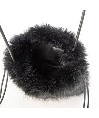 UNBILLION カシュカシュ cachecache / エコファーシンプル巾着ショルダーバッグ ブラック