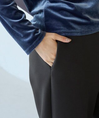 UNFILO L 【野呂佳代さん着用】BEAUTY FORM JERSEY イージーパンツ チャコール