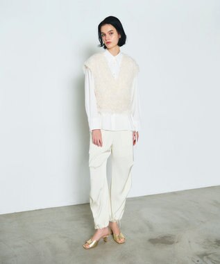 GRACE CONTINENTAL フェザーカットトップ ホワイト