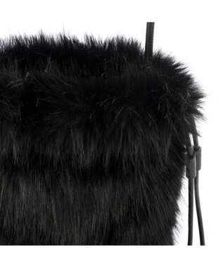 UNBILLION カシュカシュ cachecache / エコファーシンプル巾着ショルダーバッグ ブラック