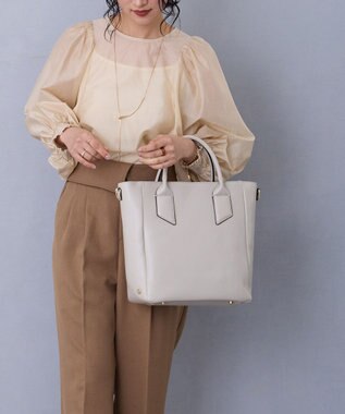 MioFIRANO SILHOUETTE U002 ショルダーバッグ A4サイズ対応 IVORY