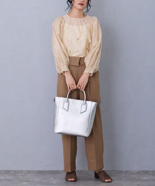 MioFIRANO SILHOUETTE U002 ショルダーバッグ A4サイズ対応 SILVER