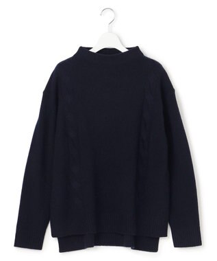 J.PRESS YORK STREET 【WOMEN】ケーブルポイント ボトルネック ニット ネイビー系