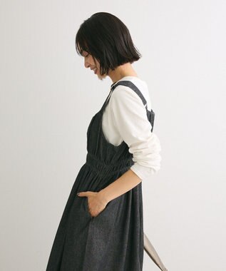 Green Parks ・ＳＵＧＡＲ　ＳＰＯＯＮ　デニムシャーリングジャンス Black