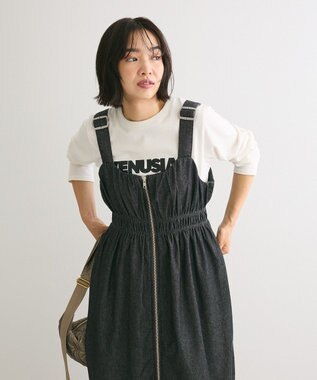 Green Parks ・ＳＵＧＡＲ　ＳＰＯＯＮ　デニムシャーリングジャンス Black