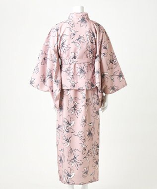 Feroux 【洗える・2WAY】 簡単着付け 浴衣 3点セット ピンク系4