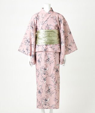 Feroux 【洗える・2WAY】 簡単着付け 浴衣 3点セット ピンク系4