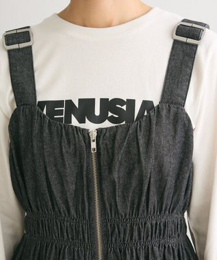 Green Parks ・ＳＵＧＡＲ　ＳＰＯＯＮ　デニムシャーリングジャンス Black