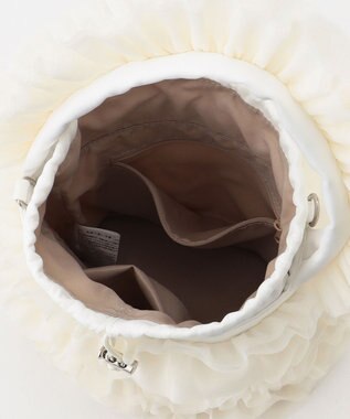 LA BAGAGERIE 【MONICA】チュールフリル2WAYバッグ ホワイト