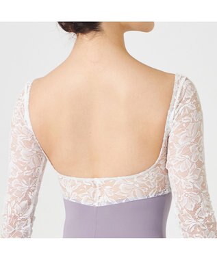 Chacott ◎【Nela ライン】ロングスリーブレオタード モーブ