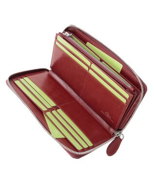 UNBILLION Otias バッファローレザーラウンドF長財布 レッド