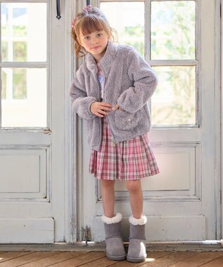 ANY KIDS ネコポケットボアブルゾン ロシアンブルー