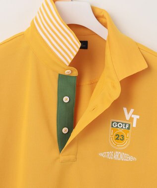 23区GOLF 【MEN】【吸水速乾/UVカット】エイトロックポロシャツ イエロー系