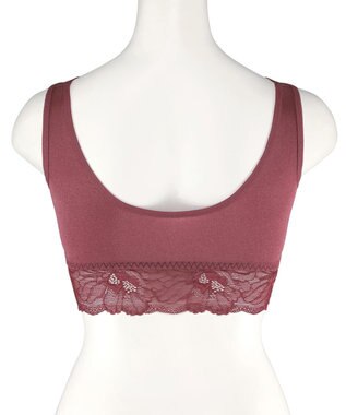 San-ai Resort（三愛水着楽園） 毎日らくちん 楽しくバストケアもちもちナイトブラ【ナイト＆ディブラ】フロントホック無し 【northerly】 バーガンディ