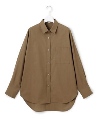 23区 【SLOW/一部店舗限定】ライトタンブラータフタ バックボタン シャツ カーキ系