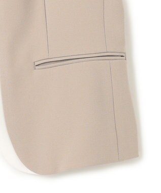 BEIGE， 【洗える・VERY NaVY 11月号掲載】CINDY / ダブルカラージャケット Taupe × White