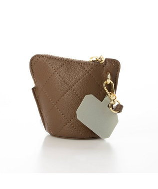 UNBILLION cachecache キルティングポーチ付きスマホストラップセット ブラウン