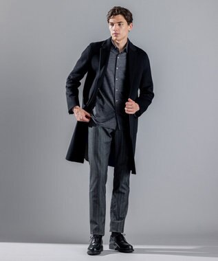 JOSEPH HOMME DOUBLE FACE CASHMERE CHESTER FIELD COAT ブラック系