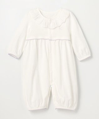 組曲 KIDS 【70㎝】エンブロイダリー ロンパース オフホワイト系