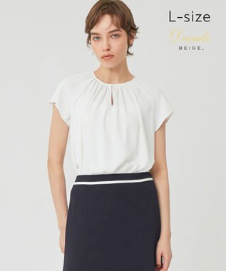 BEIGE， 【L-size】ALINE / ブラウス White