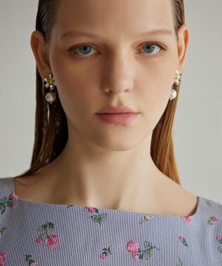 TOCCA DAISY BIJOUX＆PEARL EARRINGS イヤリング イエロー系