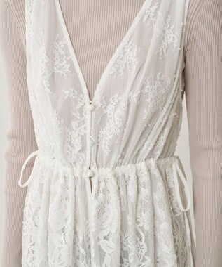 GRACE CONTINENTAL レースノースリーブブラウス ホワイト