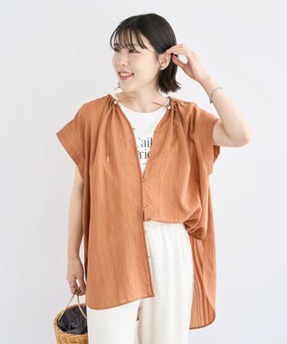 Green Parks ノースリーブフェミニンロゴプルオーバー Off White