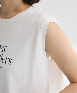 Green Parks ノースリーブフェミニンロゴプルオーバー Off White