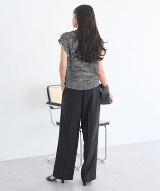 earth music&ecology 【セットアップ対応】リネンライクリラックスパンツ Black