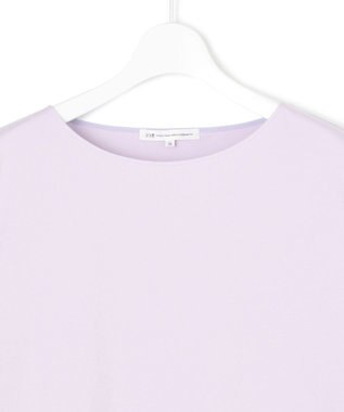 23区 【汗じみ防止/洗える】スムースデザイン フレンチスリーブ Tシャツ ライラック系