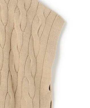 J.PRESS YORK STREET 【WOMEN】チルデンクルーネック ニットベスト ベージュ系