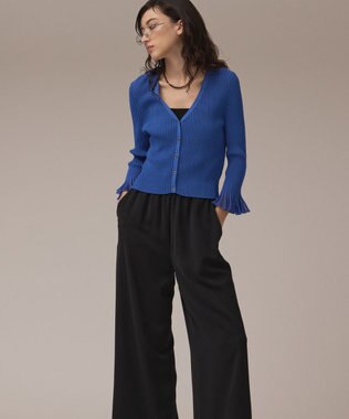 シアーフリルニットカーディガン