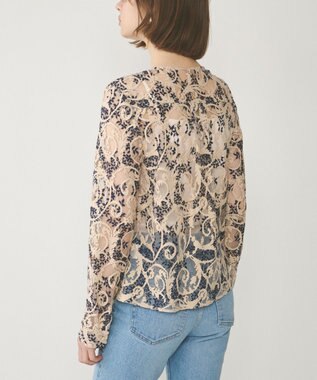 GRACE CONTINENTAL ボウタイ付レースブラウス キナリ